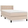 Box spring bed with cappuccino synthetic leather mattress 90x200 cm by , Beds and slatted bases - Ref: Foro24-3130762, Price:...