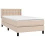 Box spring bed with cappuccino synthetic leather mattress 90x200 cm by , Beds and slatted bases - Ref: Foro24-3130762, Price:...