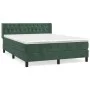 Box spring bed with dark green velvet mattress 140x200 cm by , Beds and slatted bases - Ref: Foro24-3131144, Price: 453,00 €,...