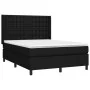 Box spring bed with black fabric mattress 140x190 cm by , Beds and slatted bases - Ref: Foro24-3131747, Price: 508,22 €, Disc...