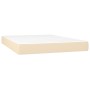 Box spring bed with cream fabric mattress 140x190 cm by , Beds and slatted bases - Ref: Foro24-3132310, Price: 512,48 €, Disc...
