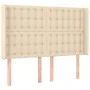 Box spring bed with cream fabric mattress 140x190 cm by , Beds and slatted bases - Ref: Foro24-3132310, Price: 492,95 €, Disc...