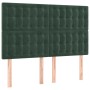 Cama box spring con colchón terciopelo verde oscuro 140x190 cm de , Camas y somieres - Ref: Foro24-3132918, Precio: 546,30 €,...