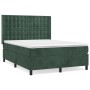 Boxspringbett mit dunkelgrüner Samtmatratze 140x200 cm von , Betten und Lattenroste - Ref: Foro24-3132924, Preis: 529,17 €, R...