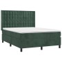 Boxspringbett mit dunkelgrüner Samtmatratze 140x200 cm von , Betten und Lattenroste - Ref: Foro24-3132924, Preis: 529,17 €, R...
