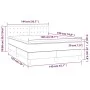 Box spring bed with mattress and LED lights taupe gray fabric 140x190 cm by , Beds and slatted bases - Ref: Foro24-3133473, P...