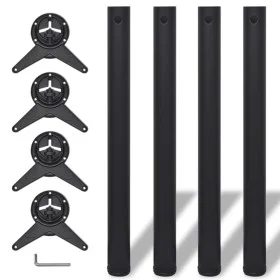 Table legs adjustable in 4 heights black 710 mm by vidaXL, Table legs - Ref: Foro24-242139, Price: 51,88 €, Discount: %