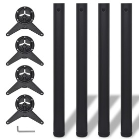 Tischbeine in 4 Höhen verstellbar, schwarz 710 mm von vidaXL, Tischbeine - Ref: Foro24-242139, Preis: 47,86 €, Rabatt: %