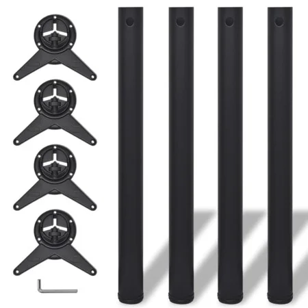 Table legs adjustable in 4 heights black 710 mm by vidaXL, Table legs - Ref: Foro24-242139, Price: 51,88 €, Discount: %