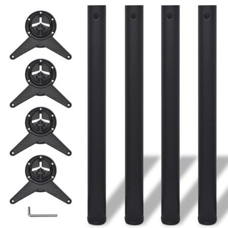 Tischbeine in 4 Höhen verstellbar, schwarz 710 mm von vidaXL, Tischbeine - Ref: Foro24-242139, Preis: 47,86 €, Rabatt: %