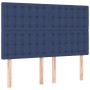 Box spring bed mattress and LED lights blue fabric 140x200 cm by , Beds and slatted bases - Ref: Foro24-3135763, Price: 506,1...
