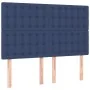 Box spring bed mattress and LED lights blue fabric 140x200 cm by , Beds and slatted bases - Ref: Foro24-3135763, Price: 495,3...