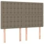 Box spring bed with taupe gray fabric mattress 140x200 cm by , Beds and slatted bases - Ref: Foro24-3136921, Price: 568,55 €,...