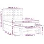 Box spring bed with taupe gray fabric mattress 140x200 cm by , Beds and slatted bases - Ref: Foro24-3136921, Price: 568,55 €,...