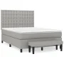Cama box spring con colchón tela gris claro 140x190 cm de , Camas y somieres - Ref: Foro24-3136909, Precio: 533,86 €, Descuen...