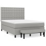 Cama box spring con colchón tela gris claro 140x190 cm de , Camas y somieres - Ref: Foro24-3136909, Precio: 545,43 €, Descuen...
