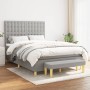 Boxspringbett mit hellgrauer Stoffmatratze 140x190 cm von , Betten und Lattenroste - Ref: Foro24-3137469, Preis: 547,15 €, Ra...