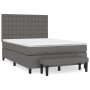 Boxspringbett mit grauer Kunstledermatratze 140x190 cm von , Betten und Lattenroste - Ref: Foro24-3137663, Preis: 562,99 €, R...