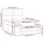 Box spring bed with gray synthetic leather mattress 140x190 cm by , Beds and slatted bases - Ref: Foro24-3137663, Price: 543,...