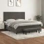 Cama box spring con colchón terciopelo gris oscuro 160x200 cm de , Camas y somieres - Ref: Foro24-3137732, Precio: 545,23 €, ...