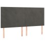 Box spring bed with dark gray velvet mattress 160x200 cm by , Beds and slatted bases - Ref: Foro24-3137732, Price: 557,48 €, ...