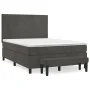Box spring bed with dark gray velvet mattress 140x200 cm by , Beds and slatted bases - Ref: Foro24-3137726, Price: 497,58 €, ...