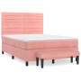 Cama box spring con colchón terciopelo rosa 140x190 cm de , Camas y somieres - Ref: Foro24-3137904, Precio: 523,93 €, Descuen...