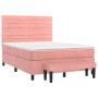 Cama box spring con colchón terciopelo rosa 140x190 cm de , Camas y somieres - Ref: Foro24-3137904, Precio: 523,93 €, Descuen...