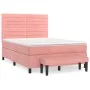 Cama box spring con colchón terciopelo rosa 140x200 cm de , Camas y somieres - Ref: Foro24-3137910, Precio: 516,65 €, Descuen...