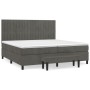 Box spring bed with dark gray velvet mattress 200x200 cm by , Beds and slatted bases - Ref: Foro24-3137984, Price: 722,99 €, ...