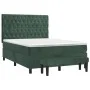 Box spring bed with dark green velvet mattress 140x200 cm by , Beds and slatted bases - Ref: Foro24-3138028, Price: 580,24 €,...