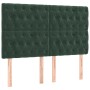 Cama box spring con colchón terciopelo verde oscuro 140x200 cm de , Camas y somieres - Ref: Foro24-3138028, Precio: 559,13 €,...