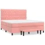 Box spring bed with pink velvet mattress 180x200 cm by , Beds and slatted bases - Ref: Foro24-3138042, Price: 649,41 €, Disco...
