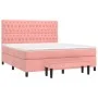 Box spring bed with pink velvet mattress 180x200 cm by , Beds and slatted bases - Ref: Foro24-3138042, Price: 649,41 €, Disco...