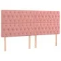 Box spring bed with pink velvet mattress 180x200 cm by , Beds and slatted bases - Ref: Foro24-3138042, Price: 649,41 €, Disco...