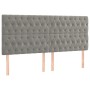 Box spring bed with light gray velvet mattress 180x200 cm by , Beds and slatted bases - Ref: Foro24-3138037, Price: 652,13 €,...