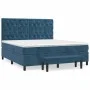 Cama box spring con colchón terciopelo azul oscuro 160x200 cm de , Camas y somieres - Ref: Foro24-3138035, Precio: 596,71 €, ...