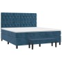 Box spring bed with dark blue velvet mattress 160x200 cm by , Beds and slatted bases - Ref: Foro24-3138035, Price: 607,46 €, ...