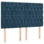 Cama box spring con colchón terciopelo azul oscuro 160x200 cm de , Camas y somieres - Ref: Foro24-3138035, Precio: 596,71 €, ...