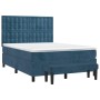 Boxspringbett mit dunkelblauer Samtmatratze 140x200 cm von , Betten und Lattenroste - Ref: Foro24-3138089, Preis: 510,81 €, R...