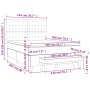 Boxspringbett mit dunkelblauer Samtmatratze 140x200 cm von , Betten und Lattenroste - Ref: Foro24-3138089, Preis: 510,81 €, R...
