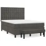 Box spring bed with dark gray velvet mattress 140x190 cm by , Beds and slatted bases - Ref: Foro24-3138080, Price: 549,85 €, ...