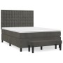 Cama box spring con colchón terciopelo gris oscuro 140x190 cm de , Camas y somieres - Ref: Foro24-3138080, Precio: 551,71 €, ...