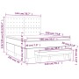 Boxspringbett mit dunkelgrauer Samtmatratze 140x190 cm von , Betten und Lattenroste - Ref: Foro24-3138080, Preis: 551,71 €, R...