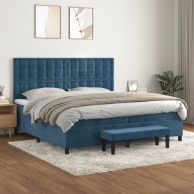 Boxspringbett mit dunkelblauer Samtmatratze 200x200 cm von , Betten und Lattenroste - Ref: Foro24-3138107, Preis: 767,45 €, R...