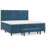 Box spring bed with dark blue velvet mattress 200x200 cm by , Beds and slatted bases - Ref: Foro24-3138107, Price: 754,19 €, ...