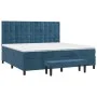 Box spring bed with dark blue velvet mattress 200x200 cm by , Beds and slatted bases - Ref: Foro24-3138107, Price: 754,19 €, ...