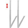 2 Telescopic Table Legs 710mm-1100mm (Polished Nickel Color) by vidaXL, Table legs - Ref: Foro24-242152, Price: 53,70 €, Disc...