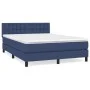 Box spring bed with blue fabric mattress 140x200 cm by , Beds and slatted bases - Ref: Foro24-3140383, Price: 428,52 €, Disco...