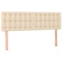 Box spring bed with cream fabric mattress 140x200 cm by , Beds and slatted bases - Ref: Foro24-3140942, Price: 446,05 €, Disc...